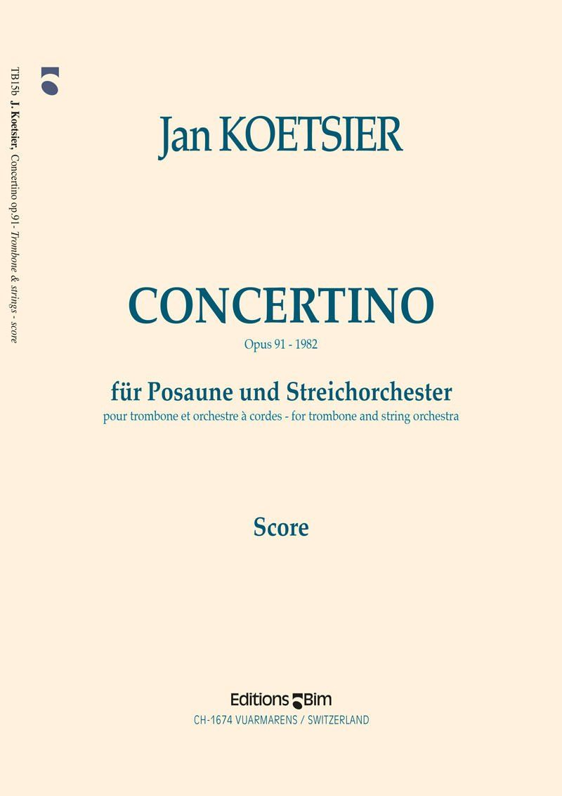 Koetsier Jan Concertino Trombone Tb15