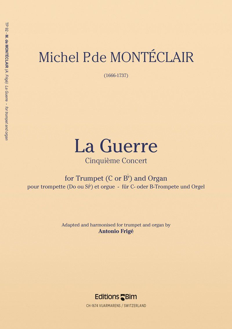 Monteclair Michel La Guerre Tp92