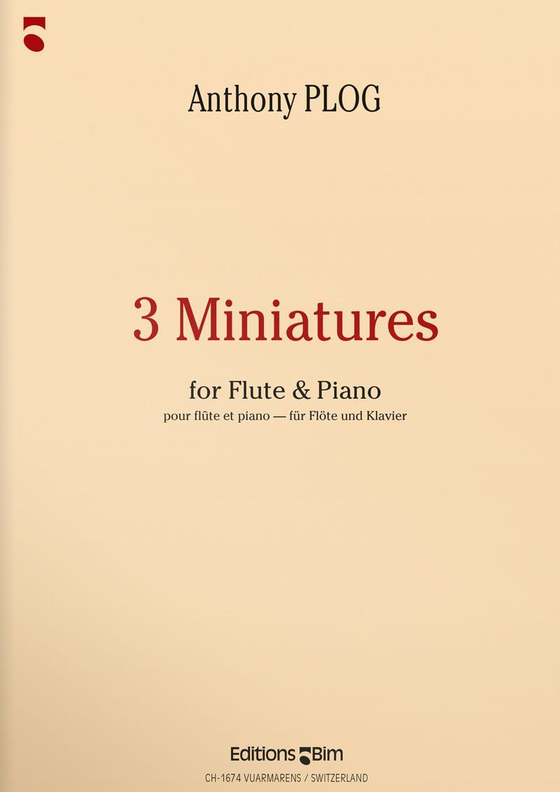 Plog Anthony 3 Miniatures For Flute Fl29