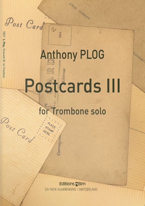 Plog Anthony Postcards Iii For Trombone Tb27