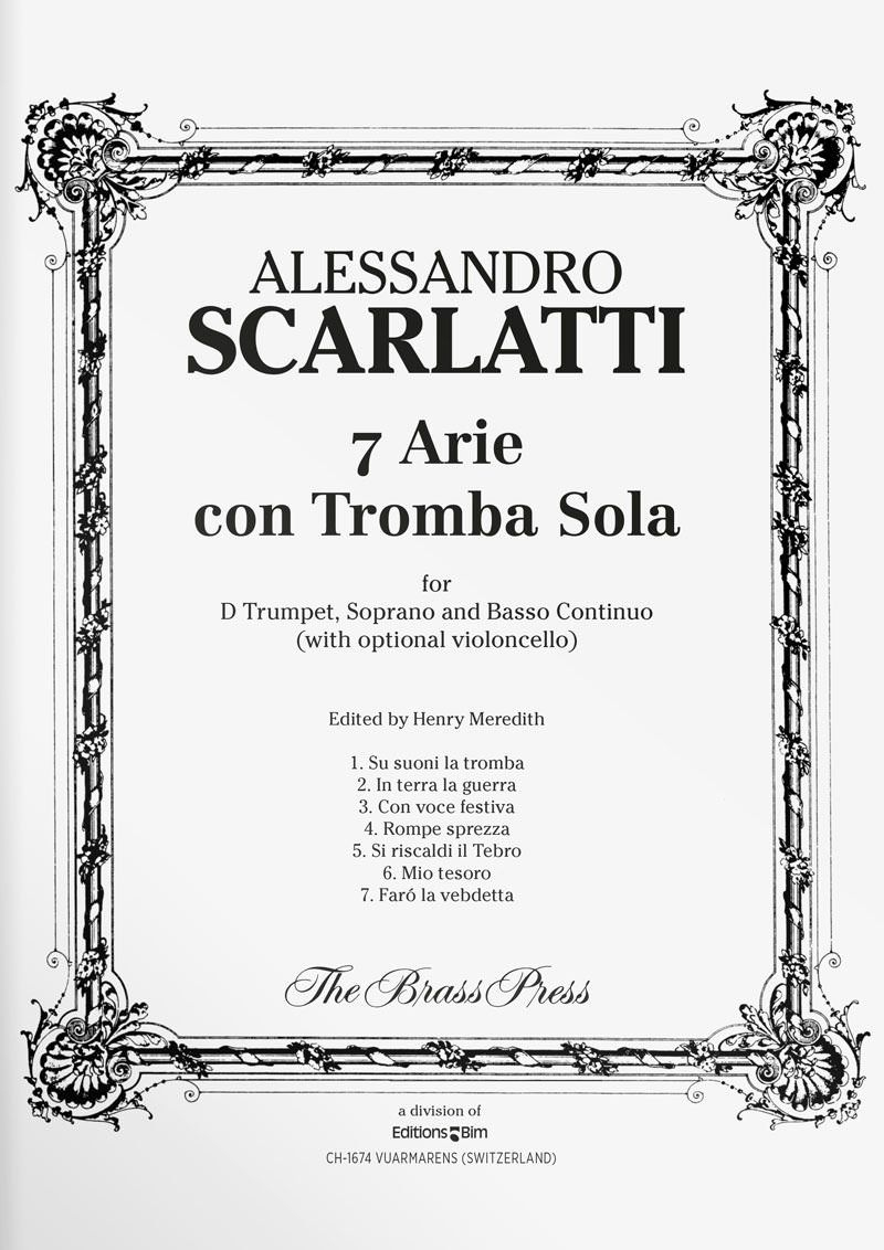 Scarlatti  Alessandro 7  Arie Con Tromba  Sola  Tp130