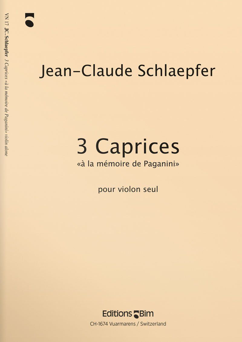 Schlaepfer  Jean  Claude 3  Caprices  Vn17
