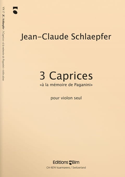 Schlaepfer  Jean  Claude 3  Caprices  Vn17