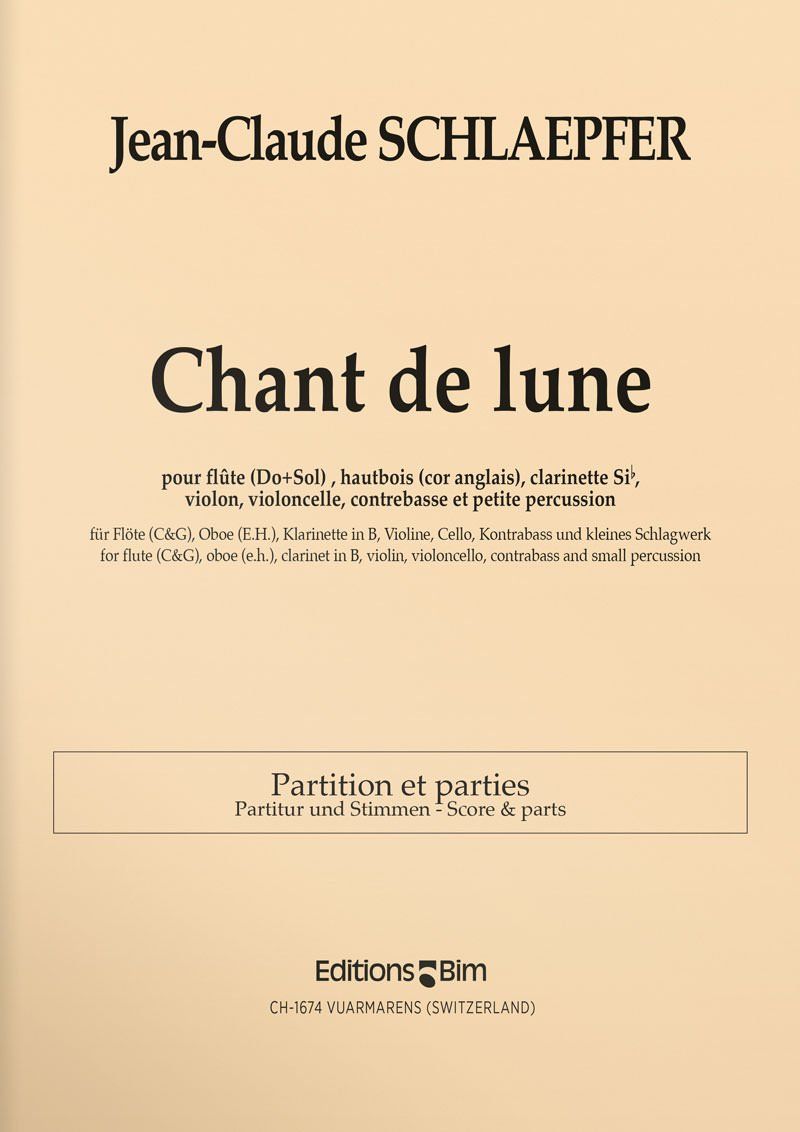 Schlaepfer  Jean  Claude  Chant De  Lune  Mcx12