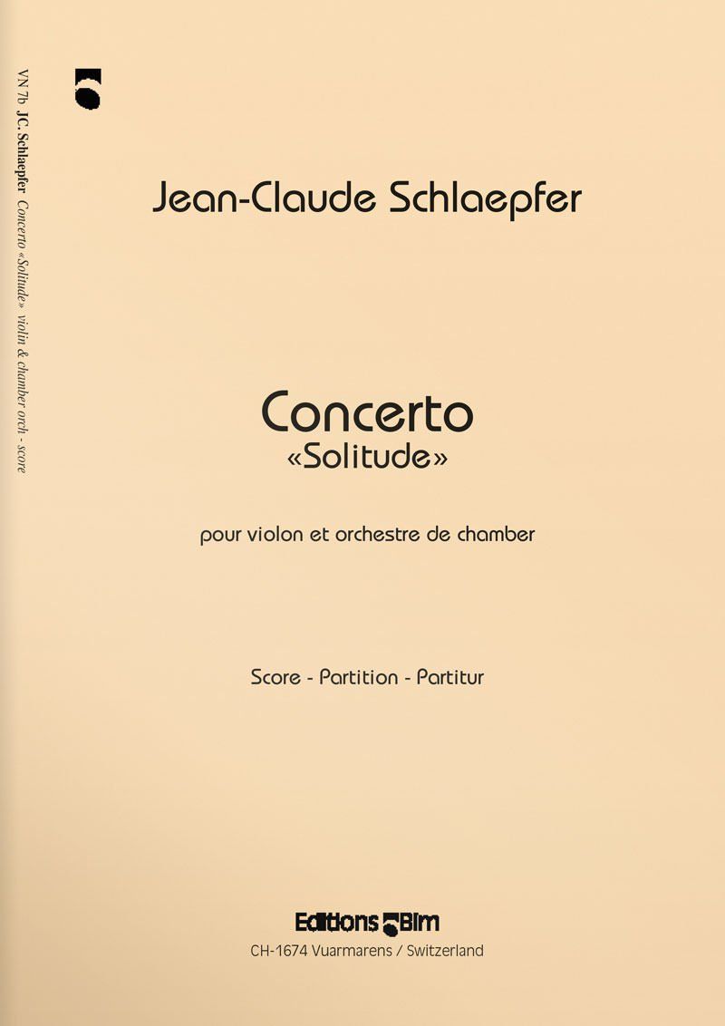 Schlaepfer  Jean  Claude  Concerto  Solitude  Vn7
