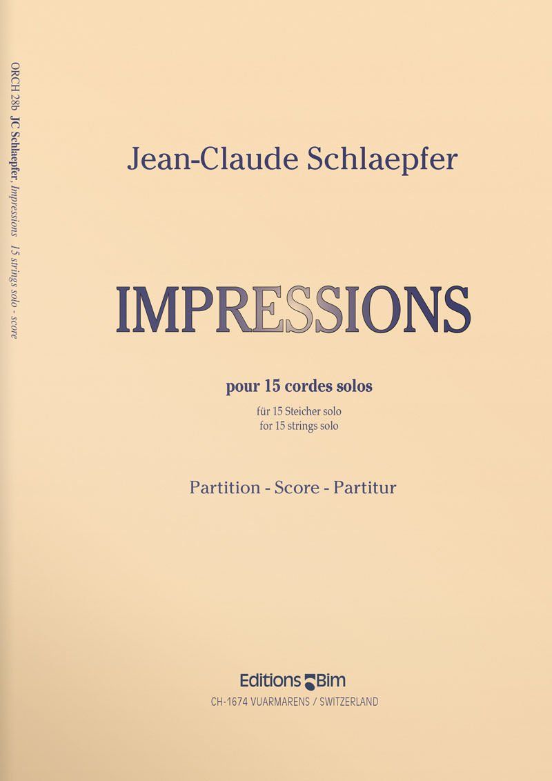 Schlaepfer  Jean  Claude  Impressions  Orch28
