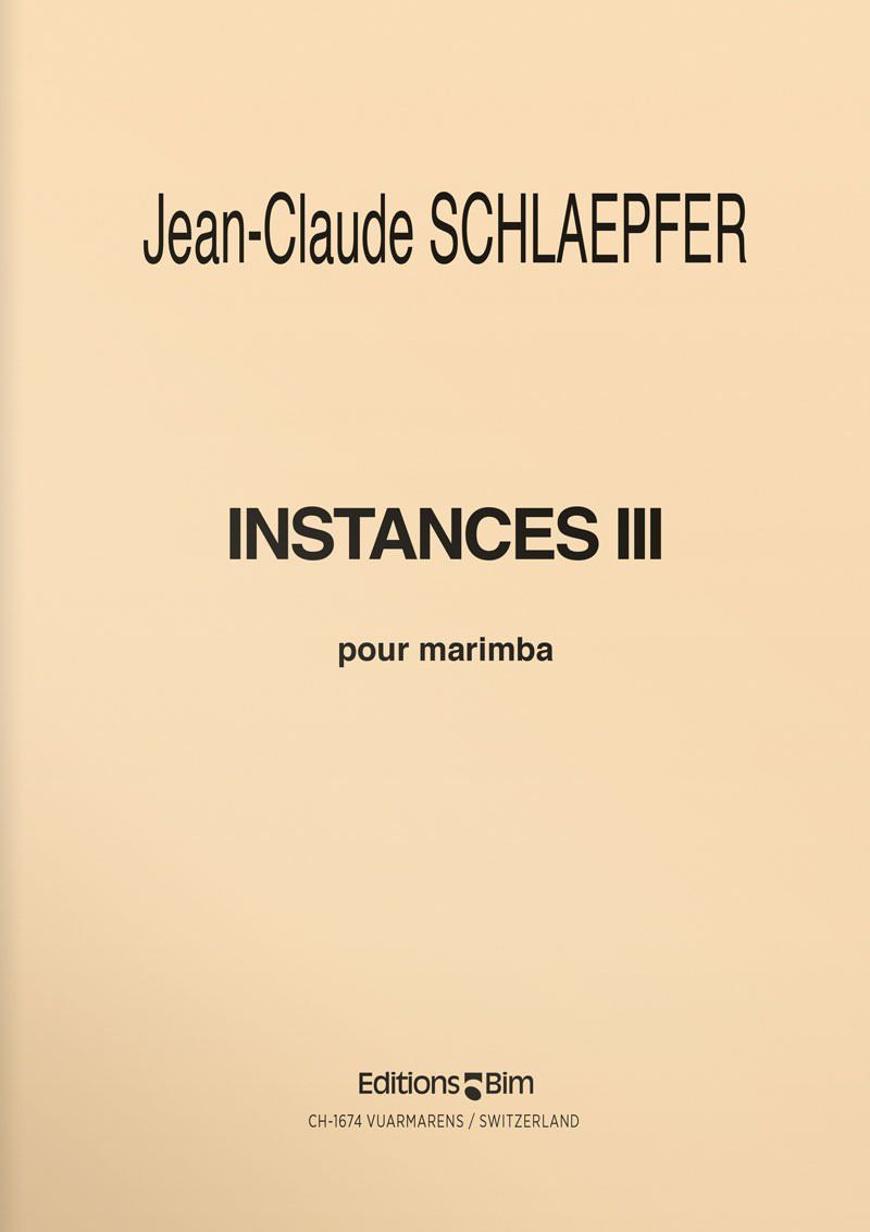 Schlaepfer  Jean  Claude  Instances  Iii  Perc1