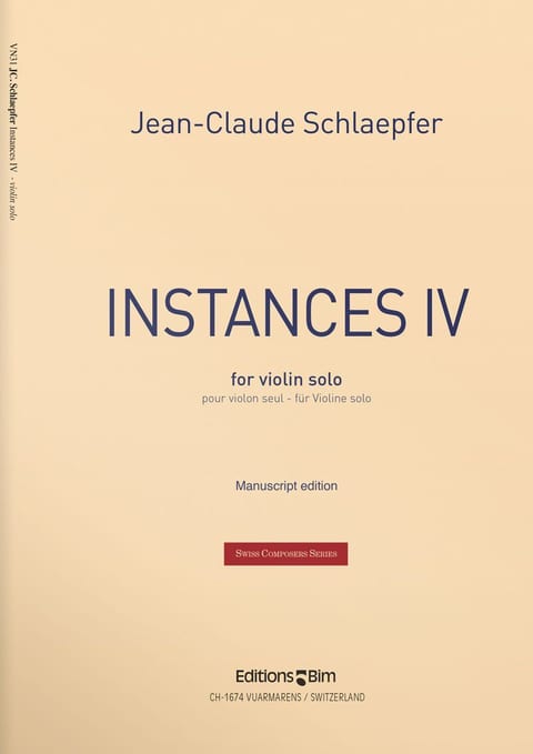 Schlaepfer  Jean  Claude  Instances  Iv  Vn31