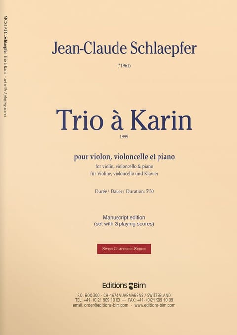 Schlaepfer  Jean  Claude  Trio A  Karin  Mcx19
