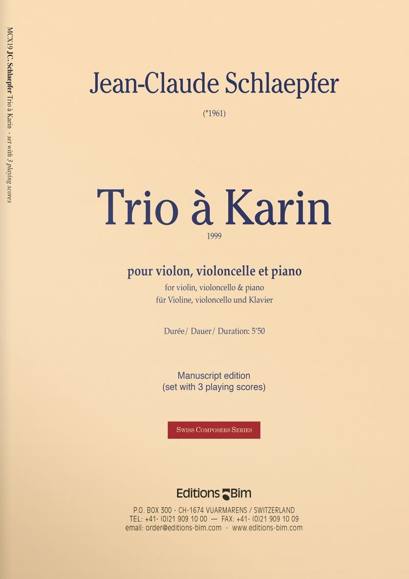 Schlaepfer  Jean  Claude  Trio A  Karin  Mcx19