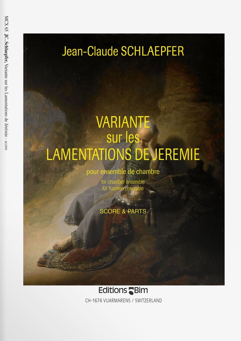 Schlaepfer  Jean  Claude  Variantes  Lamentations  Jeremie  Mcx65