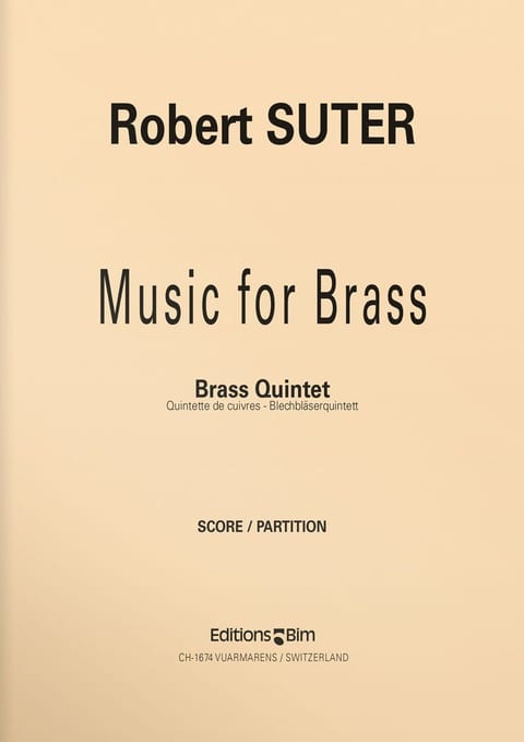 Suter  Robert  Music For  Brass  Ens54