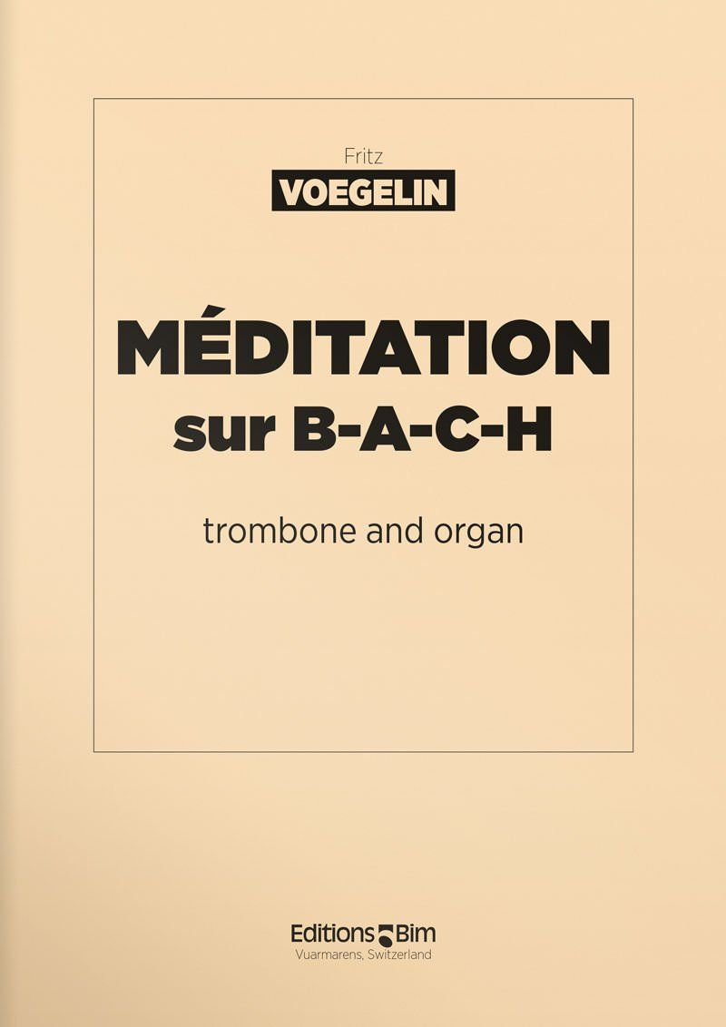 Voegelin  Fritz  Meditation Sur  Bach  Tb19