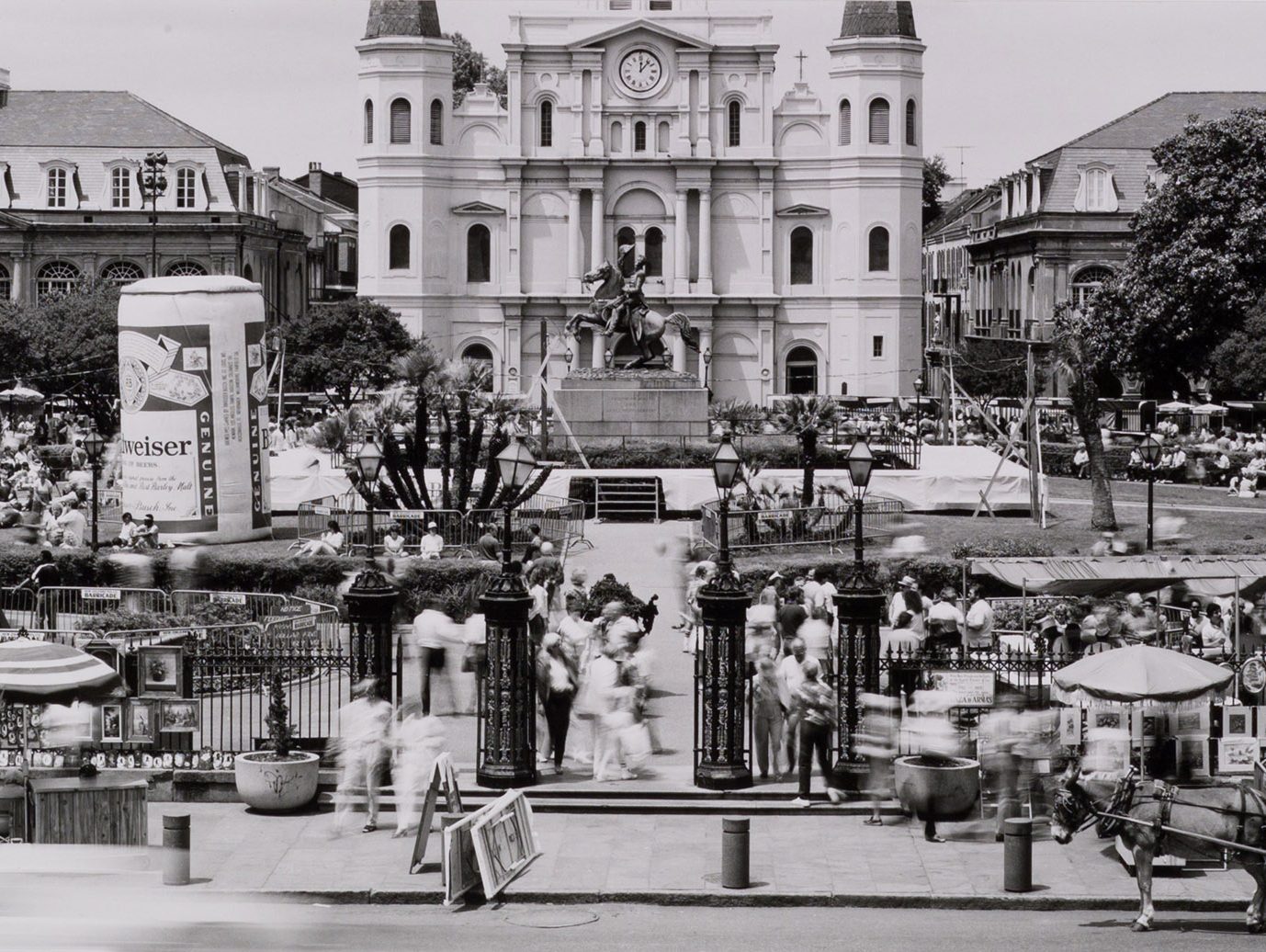 View of French Quarter Fest in the 1980s