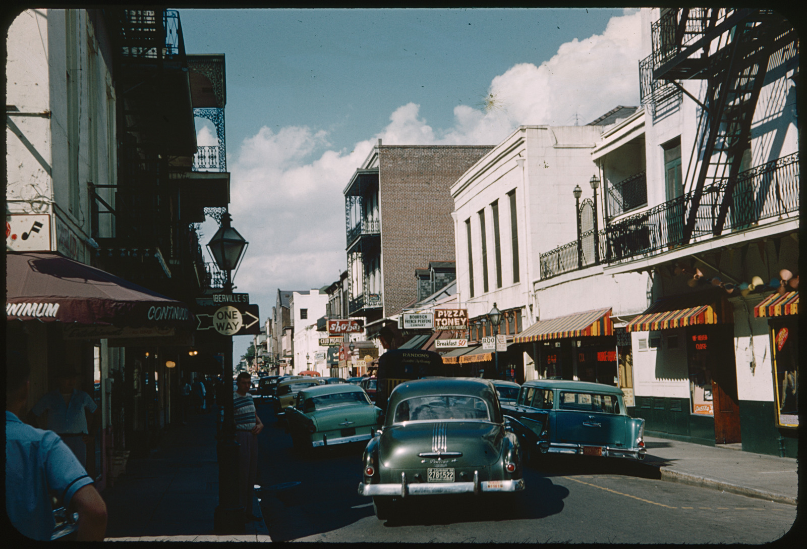 The 200 Block of Bourbon Street in 1959.