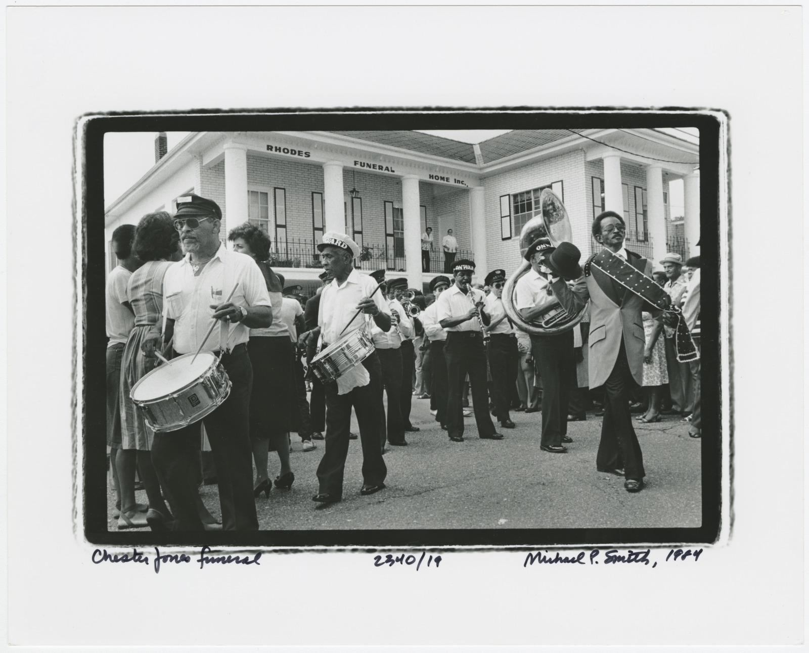 Onward Brass Band performs at Chester Jones’s funeral in 1984.