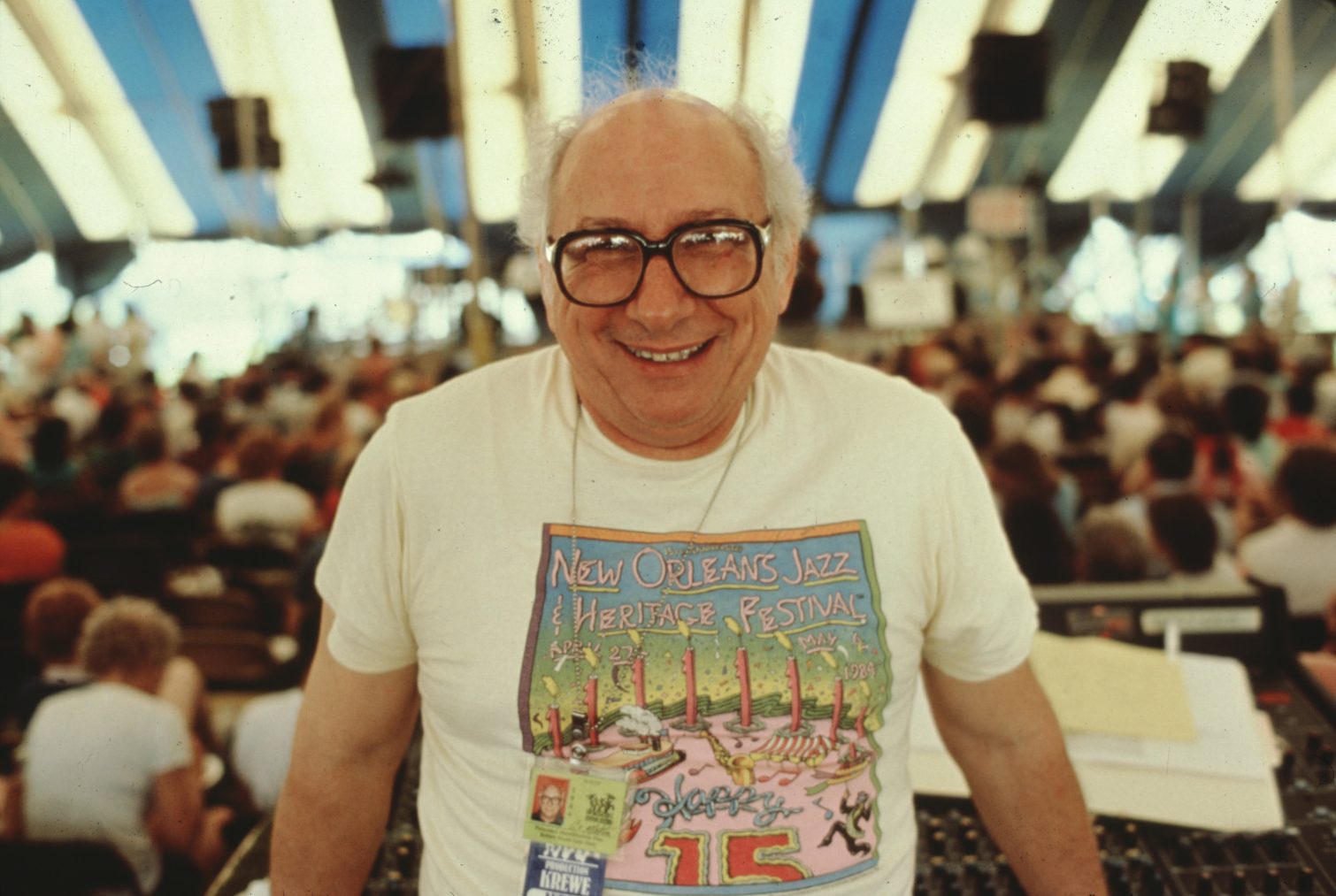 Cosimo Matassa at Jazz Fest in 1986.