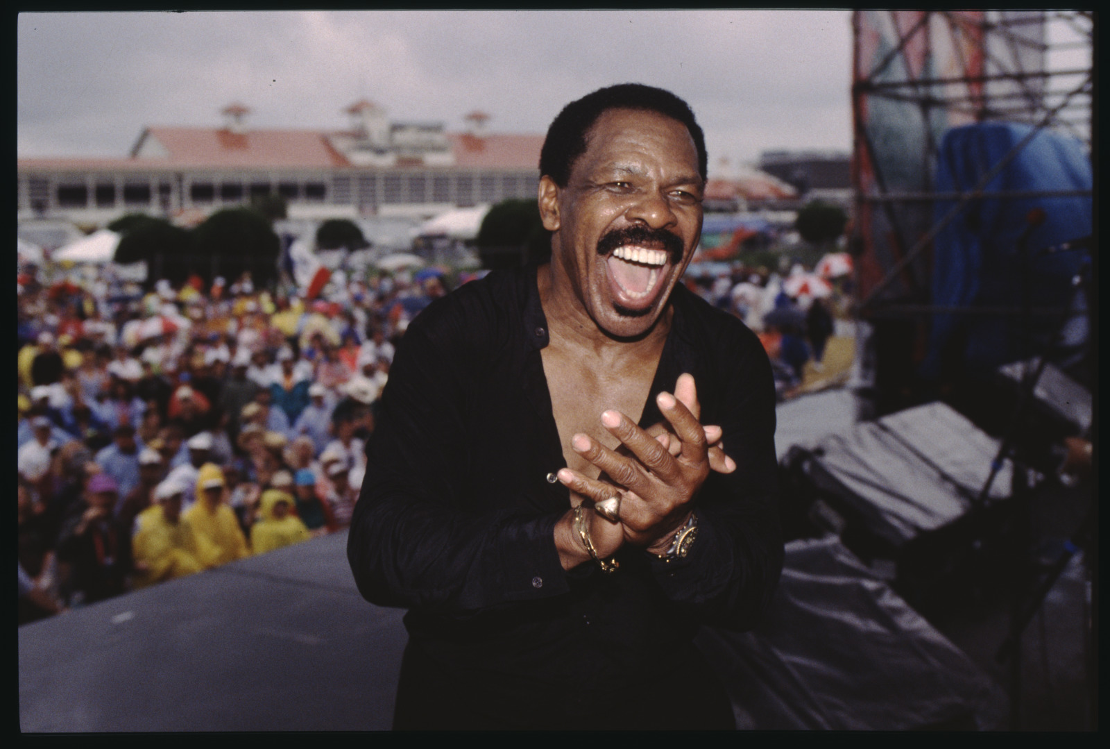 Lloyd Price performing at the New Orleans Jazz & Heritage Festival in 1993.
