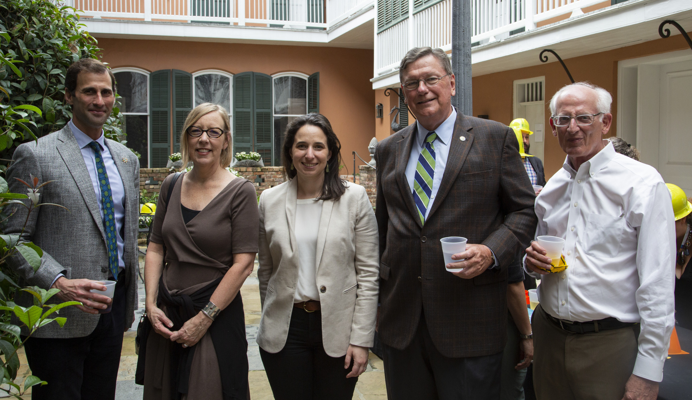 Trapolin joined HNOC staff and members at a social gathering in the courtyard of 533 Royal Street.