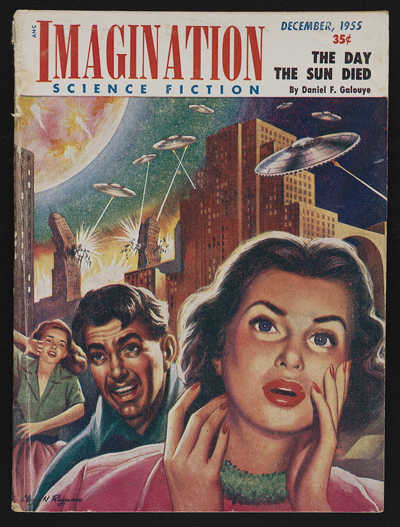 Cover of December 1955 "Imagination" magazine
