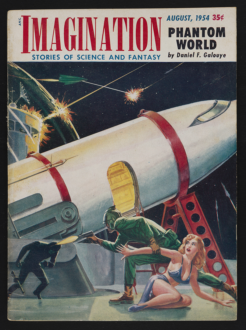 Cover of August 1954 "Imagination" magazine