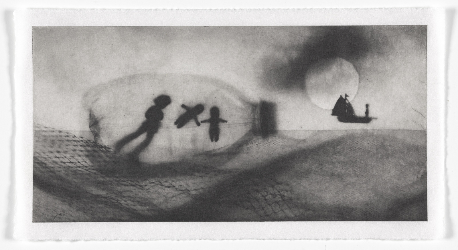 "Flood State 034," 2017, photogravure on Japanese kozo paper by artist Jennifer Shaw.