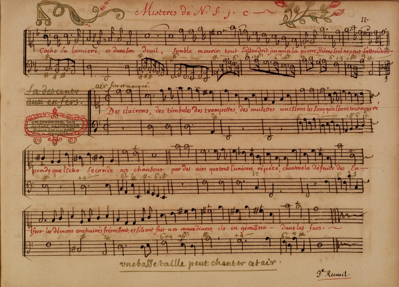 One of a series of images showing the front cover, endpapers, preface, and notation pages from the Ursuline Music Manuscript.