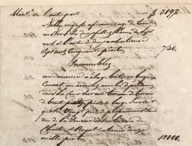 An excerpt from the inventory of Diego Morphy's estate. The text is handwritten, and "Nelly, négresse américaine" is visible on the top line of the page.