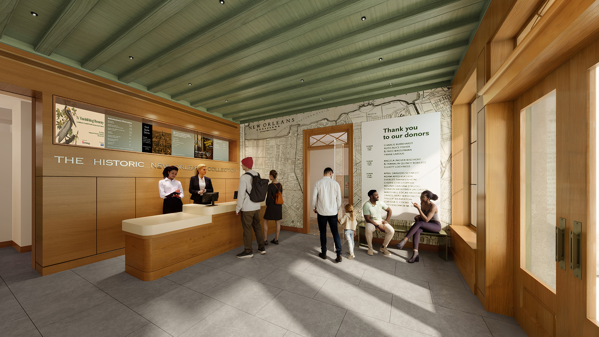 Computer rendering of the Historic New Orleans Collection's planned new Welcome Center at 533 Royal Street.