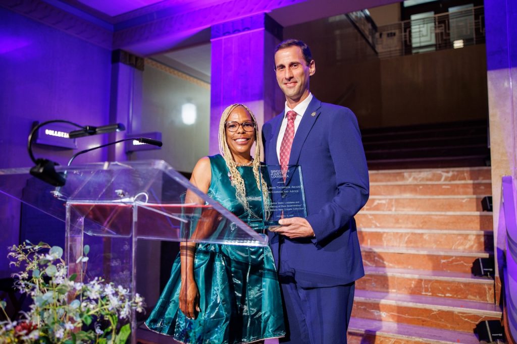 Innocence & Justice Louisiana presented HNOC with the John Thompson Award for Courage and Justice at the “Oh, Freedom!” Gala on September 13, 2025.