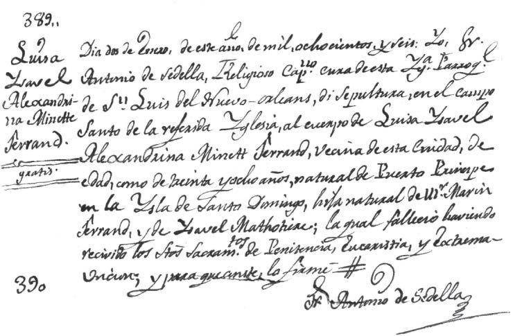 A handwritten document in Spanish featuring detailed script. The text includes names, dates, and mentions places like Sevilla and Santo Domingo. The page is numbered 339 at the top and bottom.