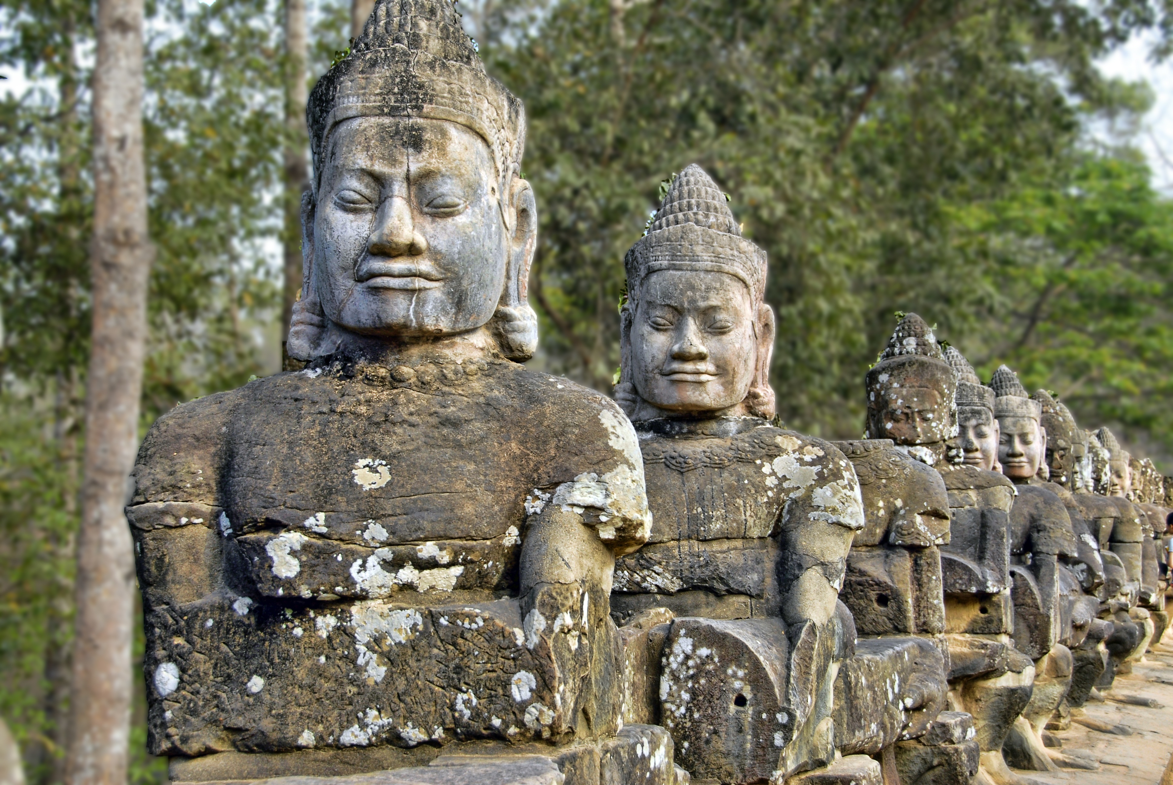 Statues at Siem Reap Bridge