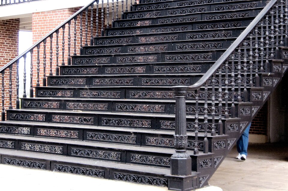 Photo of the stairs from Windsor, reused by the local Oakwood University.