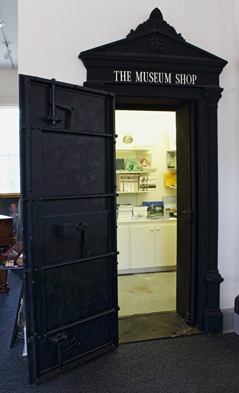 Photo of a circa-1819 bank vault door at the Woodville Branch Banking House