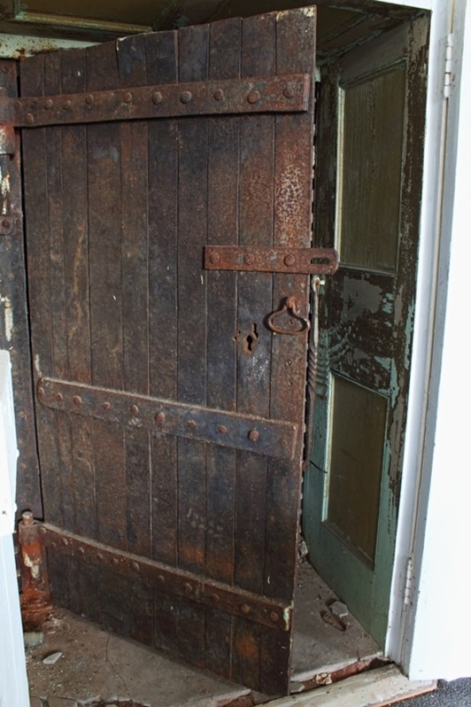 Photo of a circa-1819 bank vault door at the Woodville Branch Banking House