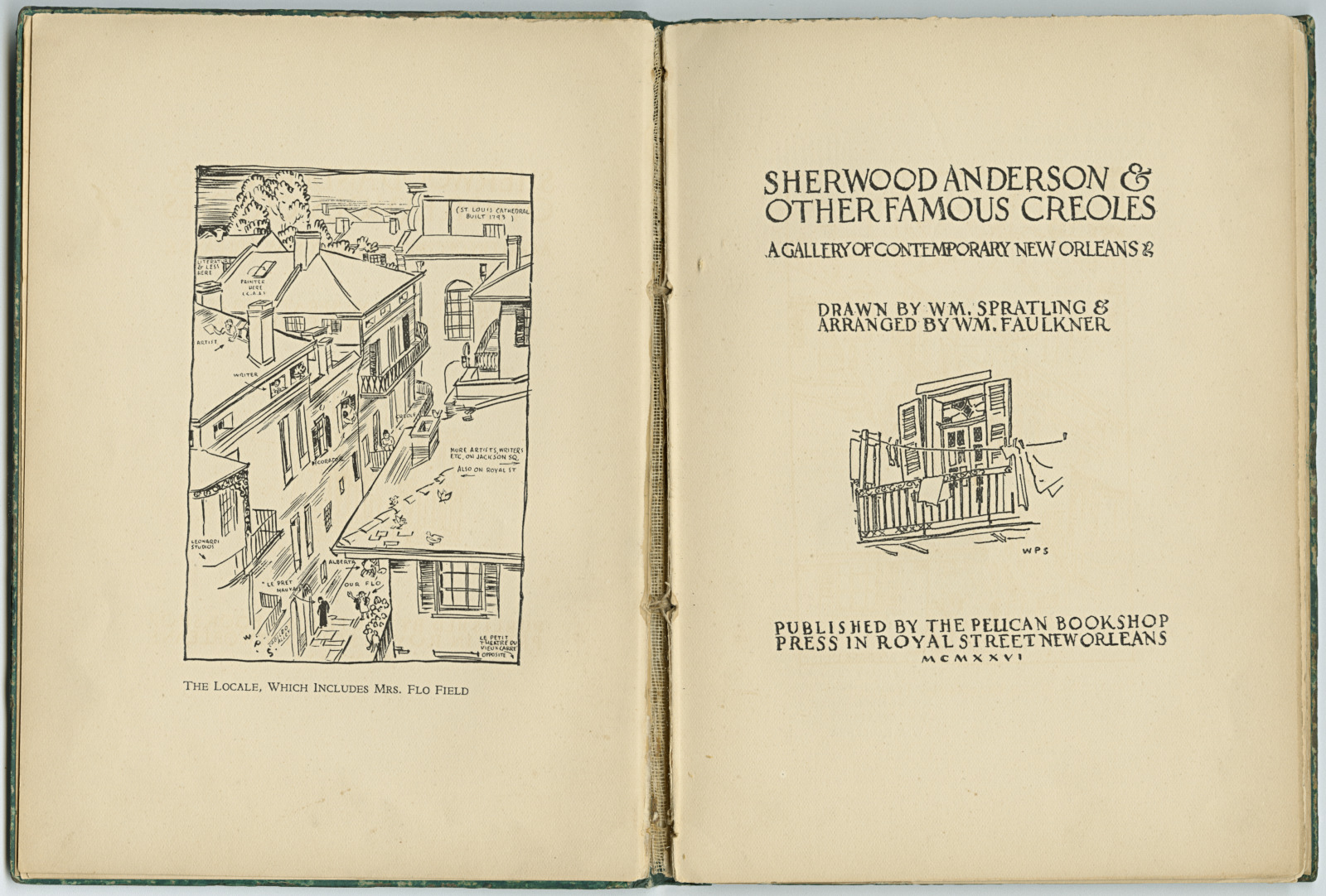 Frontispiece and title page of "Famous Creoles"