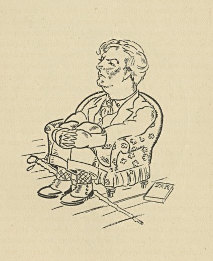 Sketch of Sherwood Anderson in "Famous Creoles," by Williams Spratling