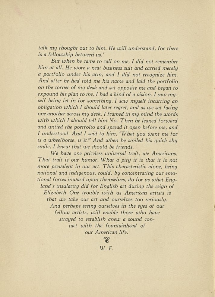 Second page of William Faulkner’s foreword to "Famous Creoles"