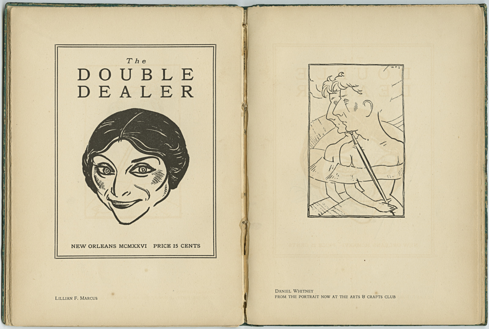 View of interior spread of pages in "Famous Creoles."