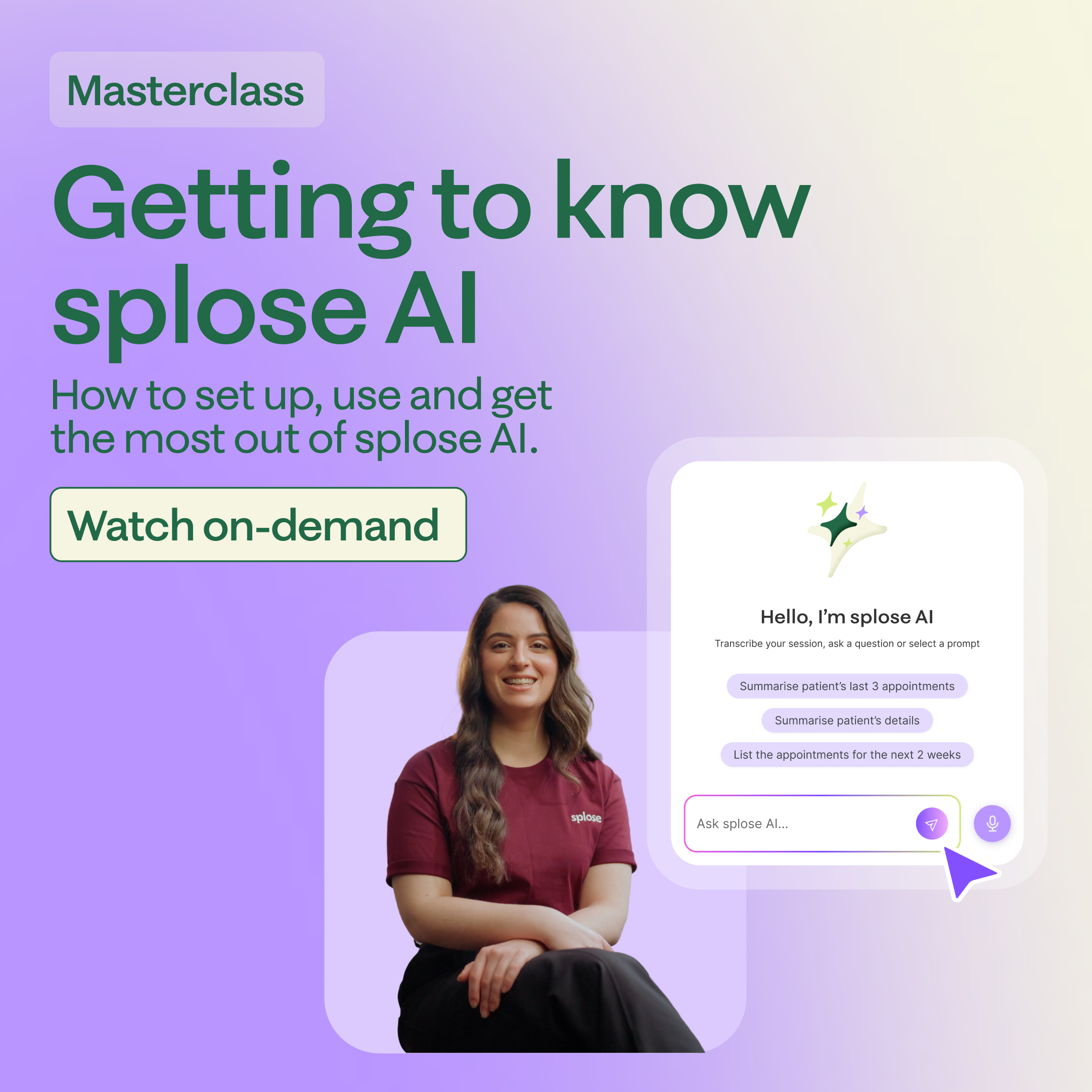 Masterclass: Getting to know splose AI