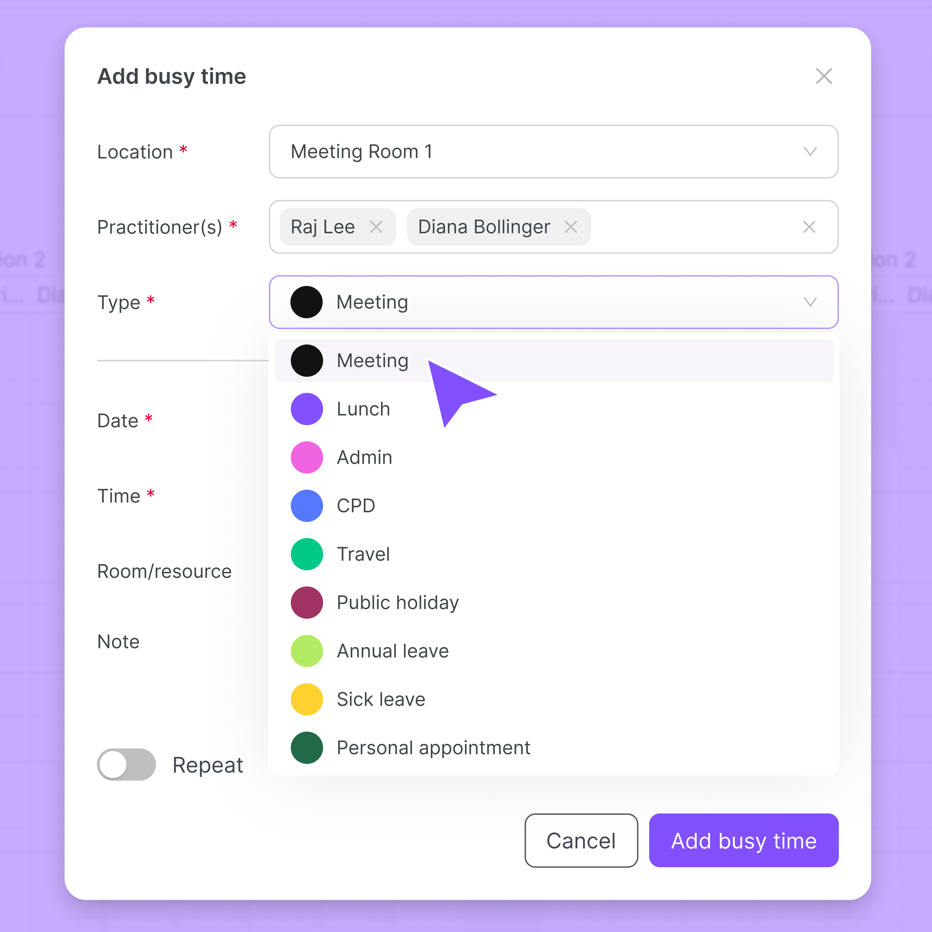 Healthcare Calendar & Scheduling - Clinic Diary Software • splose