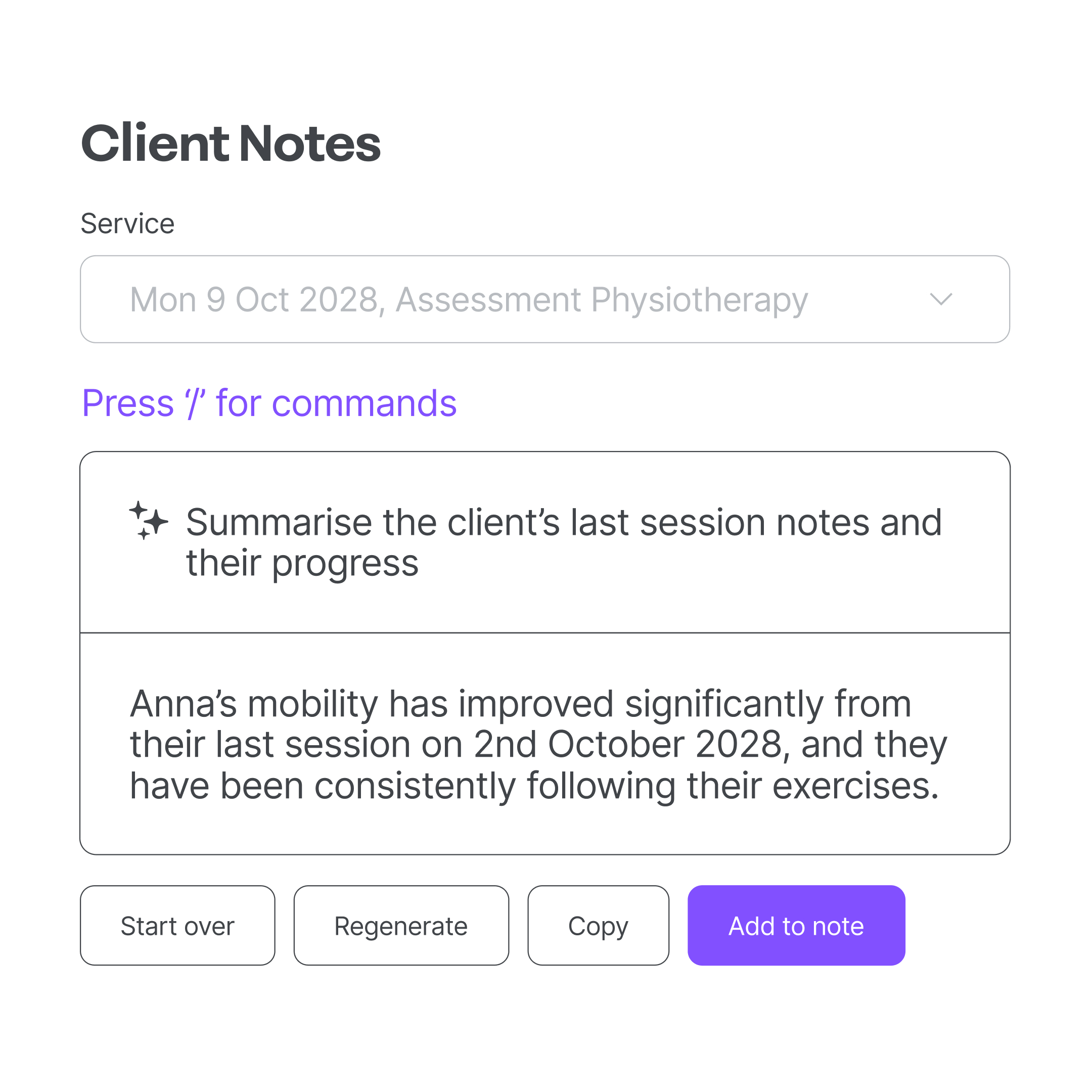 splose • Progress Notes