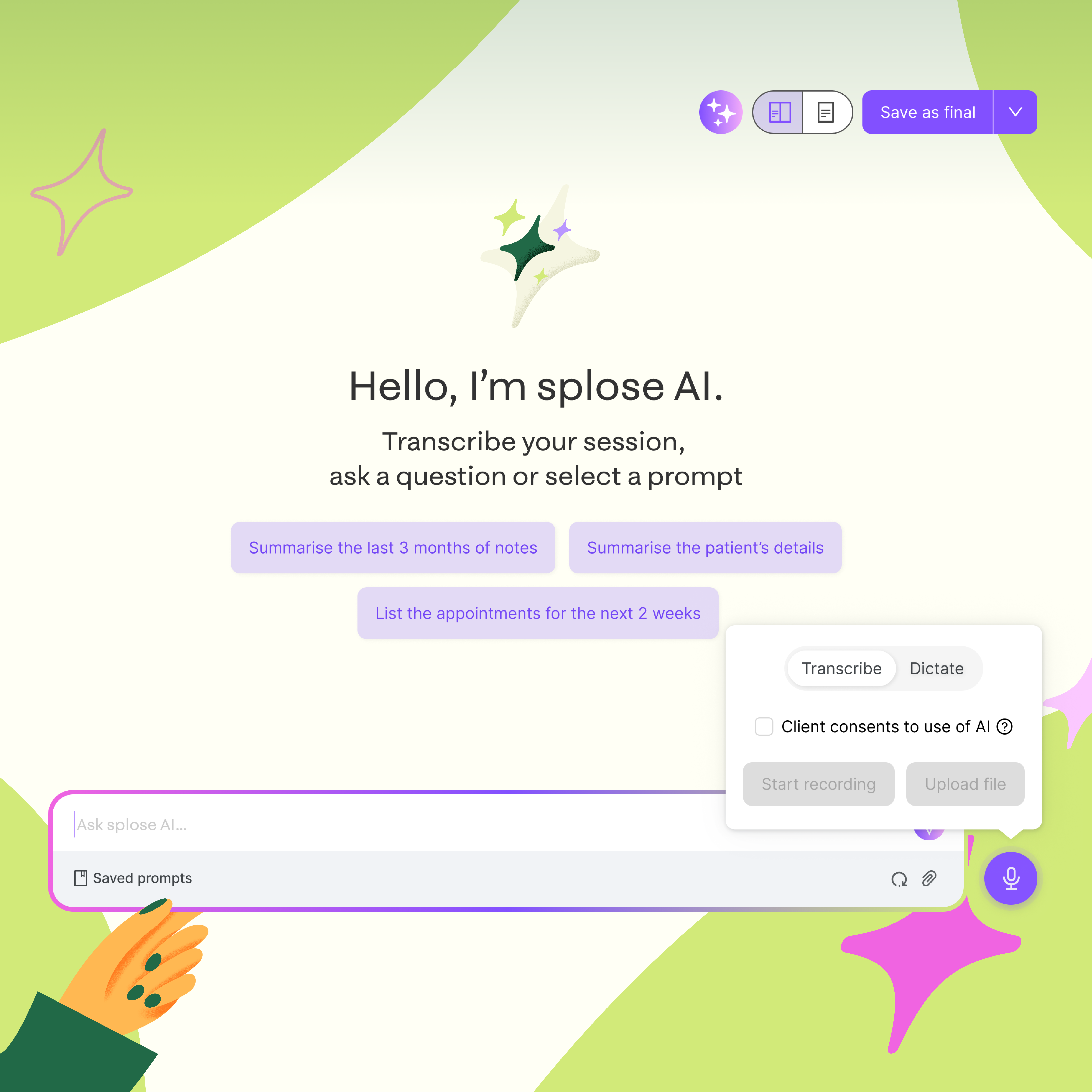 Automate Tasks & Enhance Patient Care With splose AI • splose UK