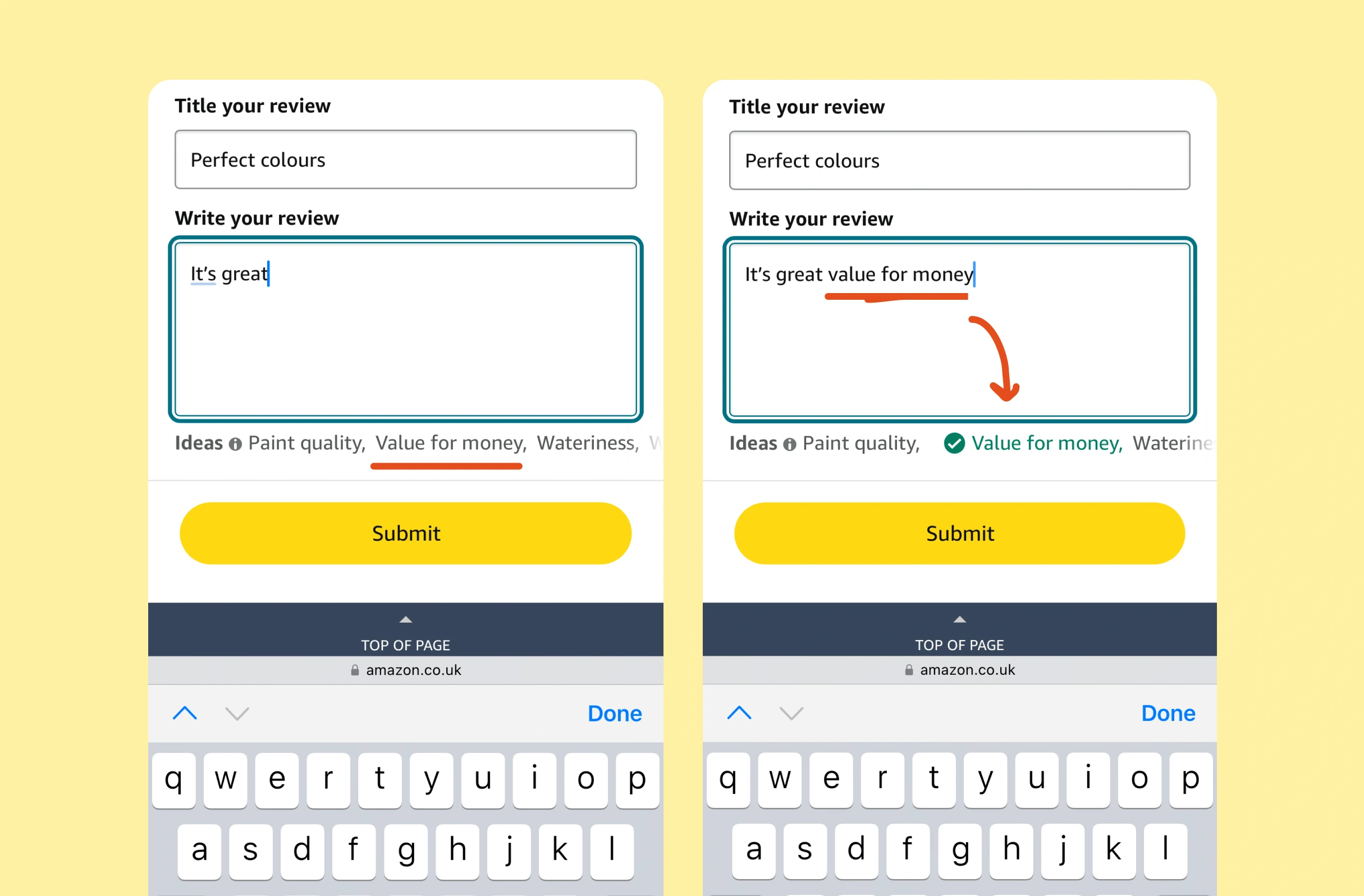 Bitesized UX example: Dynamic review prompts