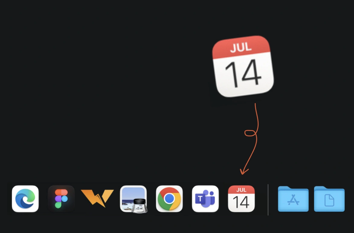 Bitesized UX example: Apple calendar's dynamic icon