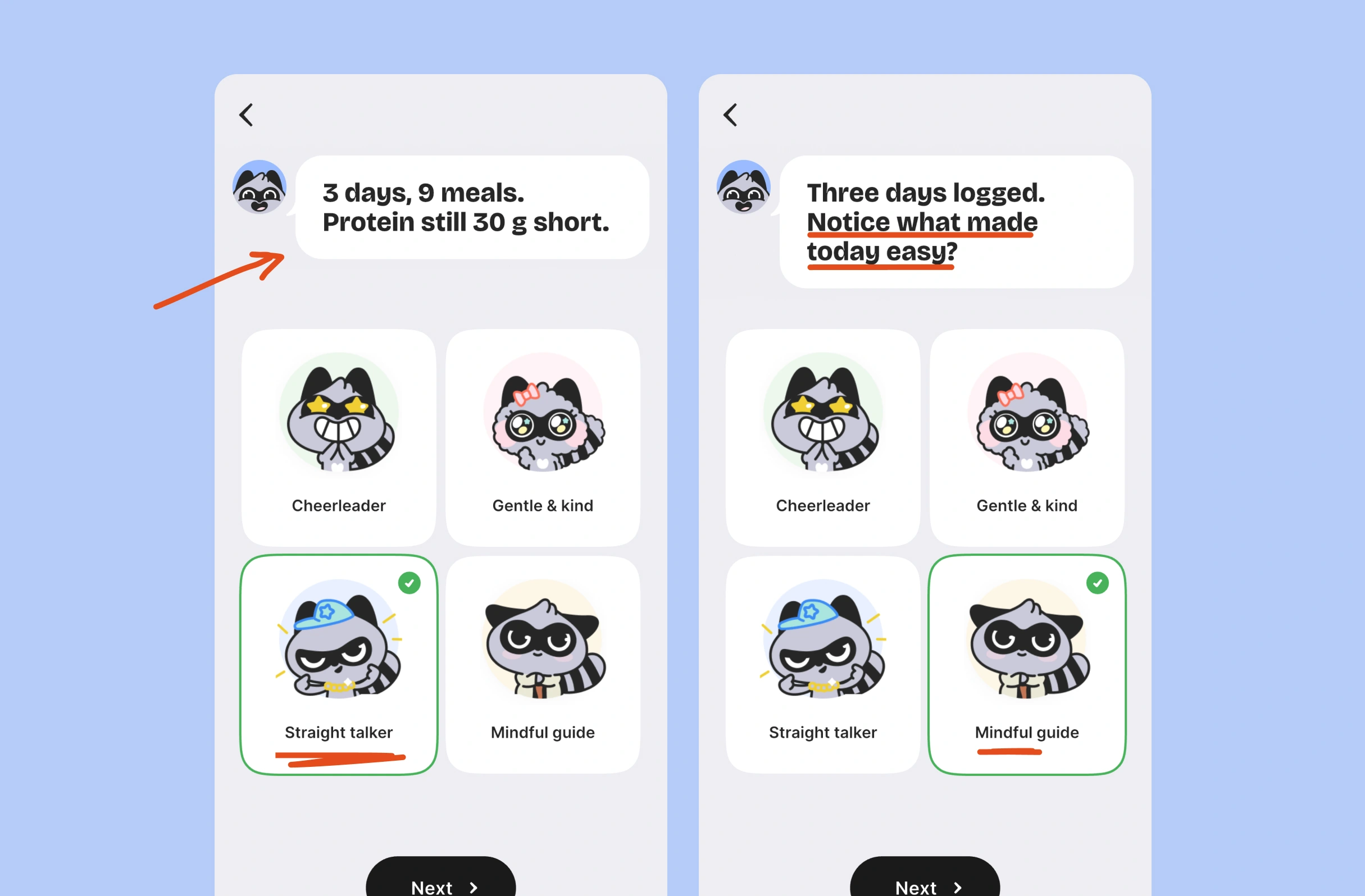 Select your mascot's tone