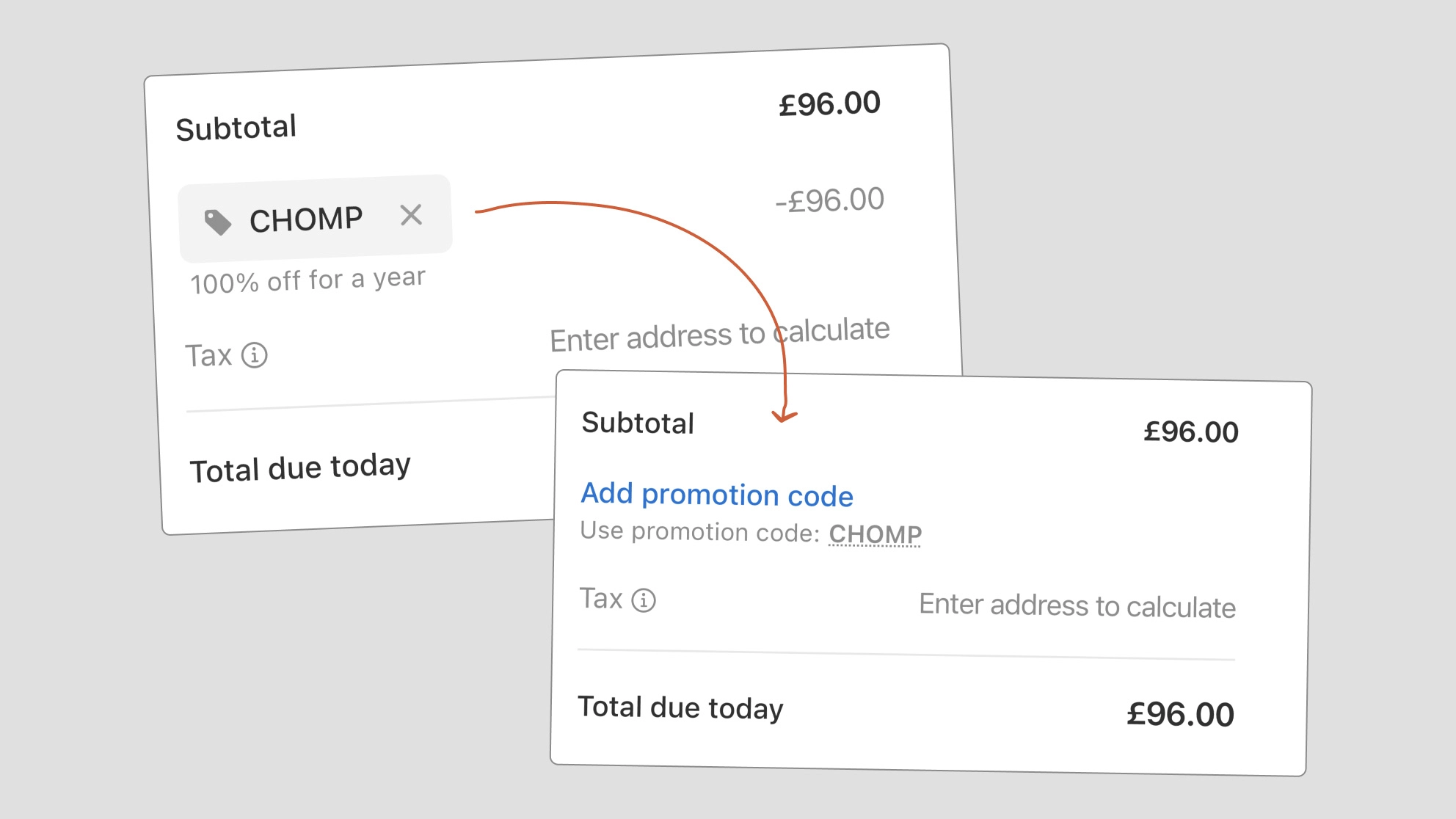 Bitesized UX example: Reminding the user about coupon codes