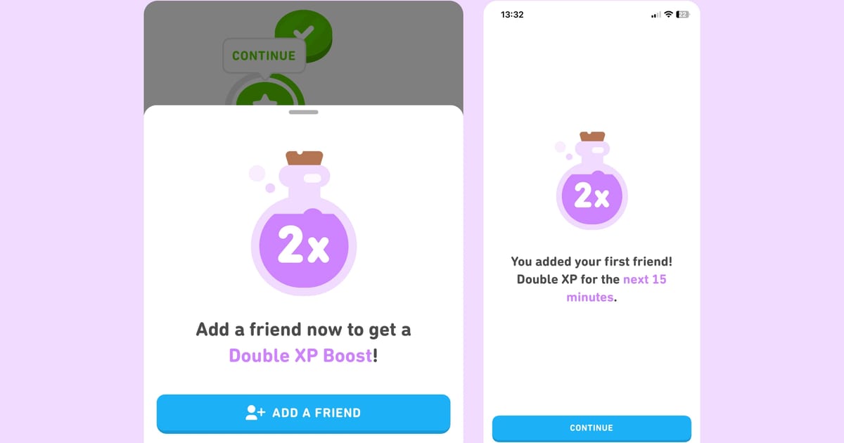 2x Xp Boost Bitesized UX example: Double XP boosts