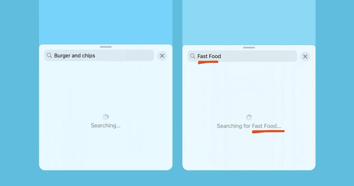 Bitesized UX example: Searches = Loading