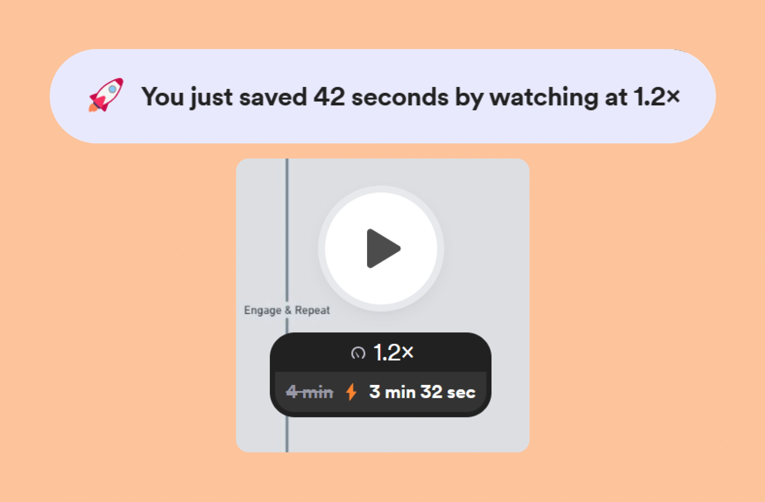Bitesized UX example: You've saved precious seconds